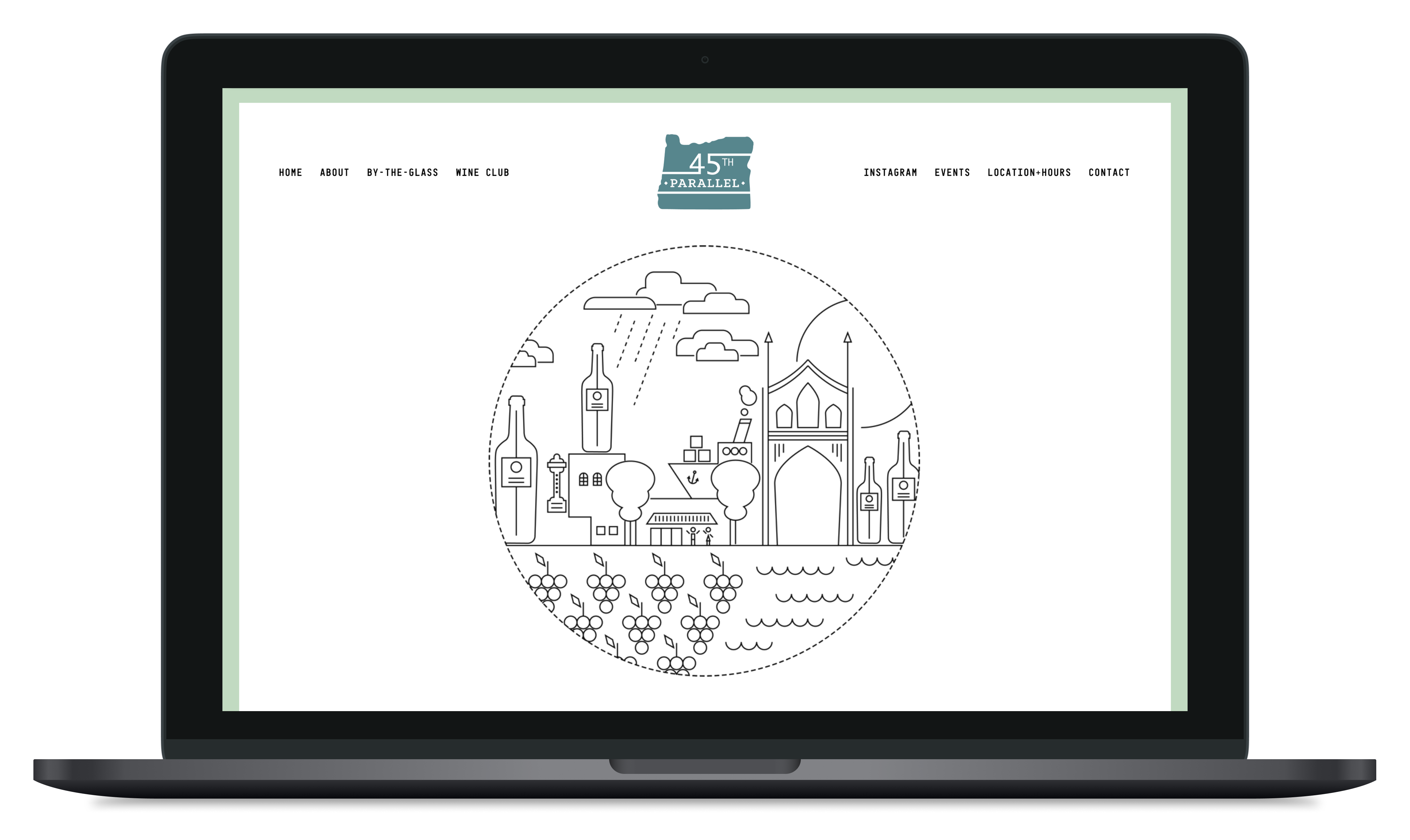 Responisve design example of laptop view
